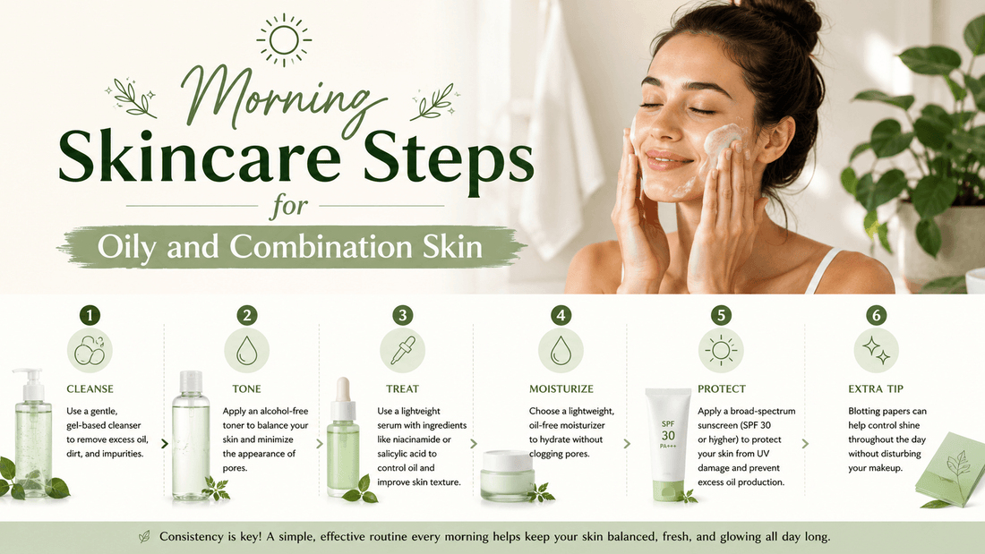 Morning Skincare Steps for Oily and Combination Skin