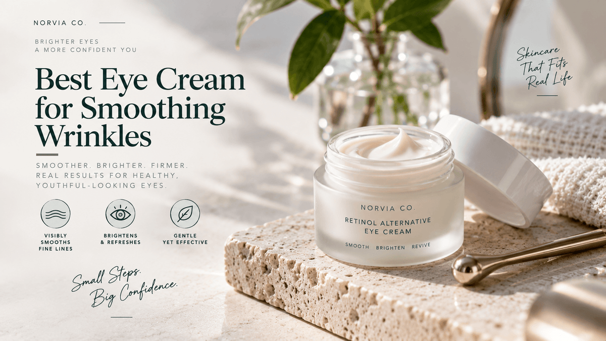 Best eye cream for smoothing wrinkles — a jar of peptide and hydration-focused eye cream