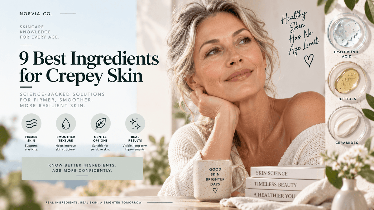 Best ingredients for crepey skin — peptides, ceramides, and vitamin C