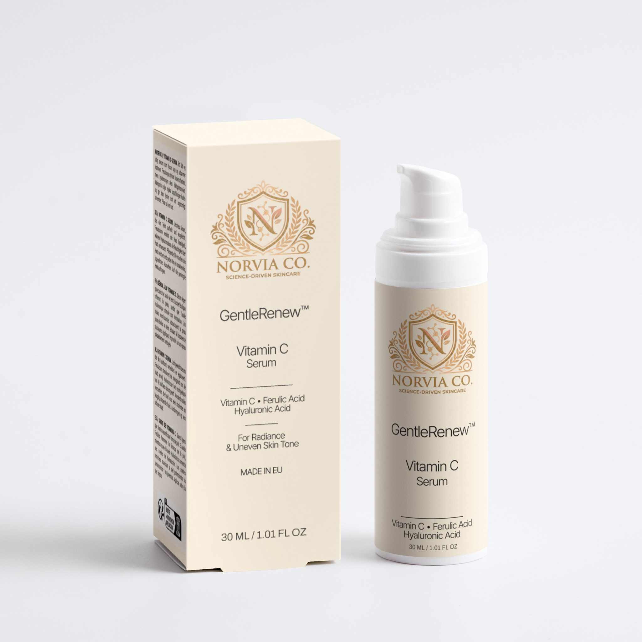 Dark Spot Routine GentleRenew™ skincare set with Vitamin C and Pigment Perfecting serums for even skin tone and radiant complexion