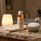 Norvia Co. Essentials Makeup Remover on an evening vanity ledge