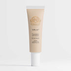 SoftLuxe Foundation with Peptides in a glass bottle with pump dispenser and beige cap
