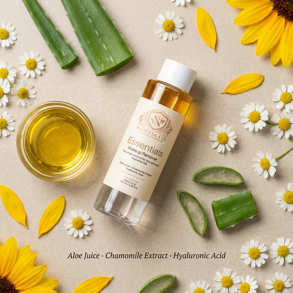 Norvia Co. Essentials Makeup Remover with aloe, chamomile and plant oils