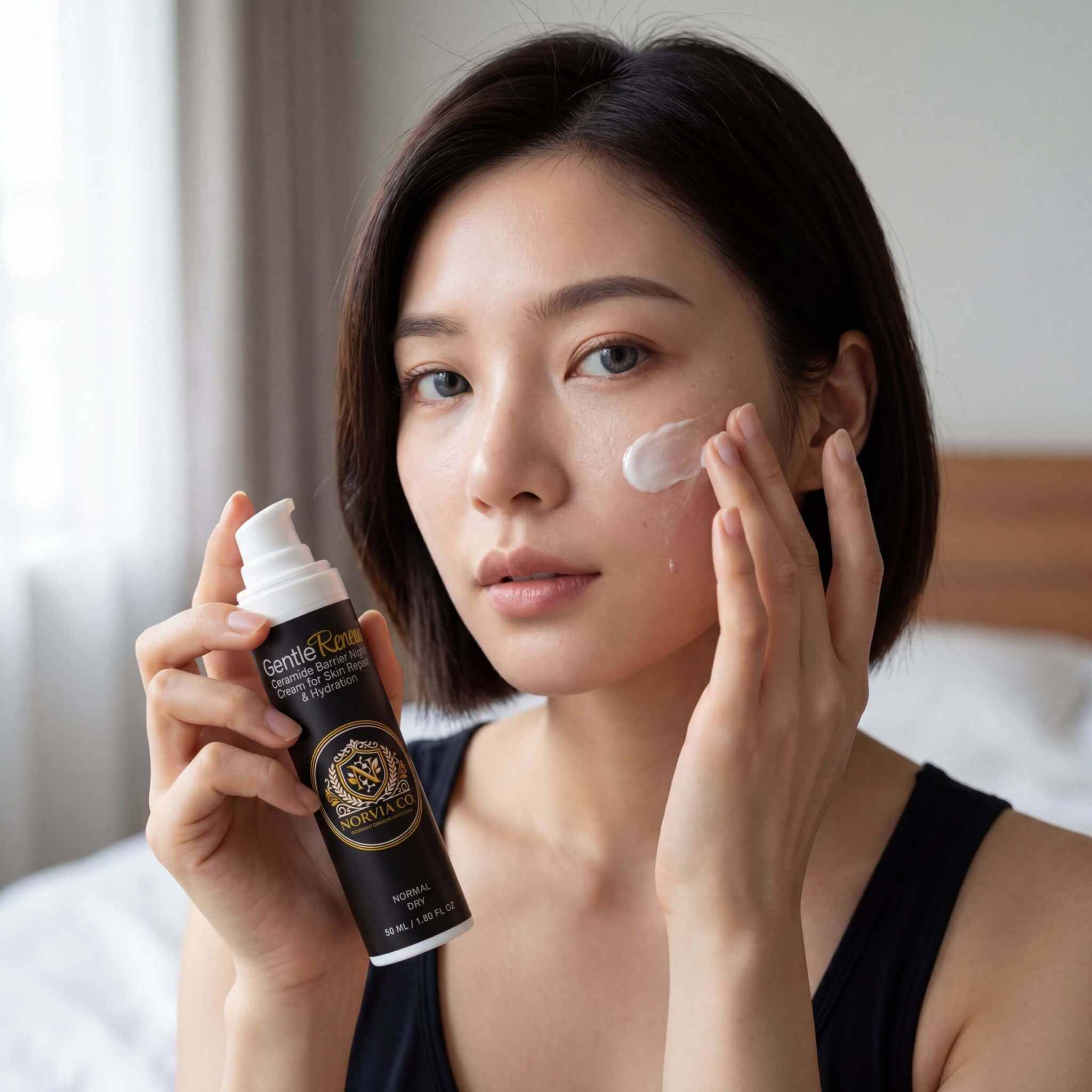 Jar of GentleRenew Ceramide Barrier Night Cream for overnight skin hydration and barrier repair