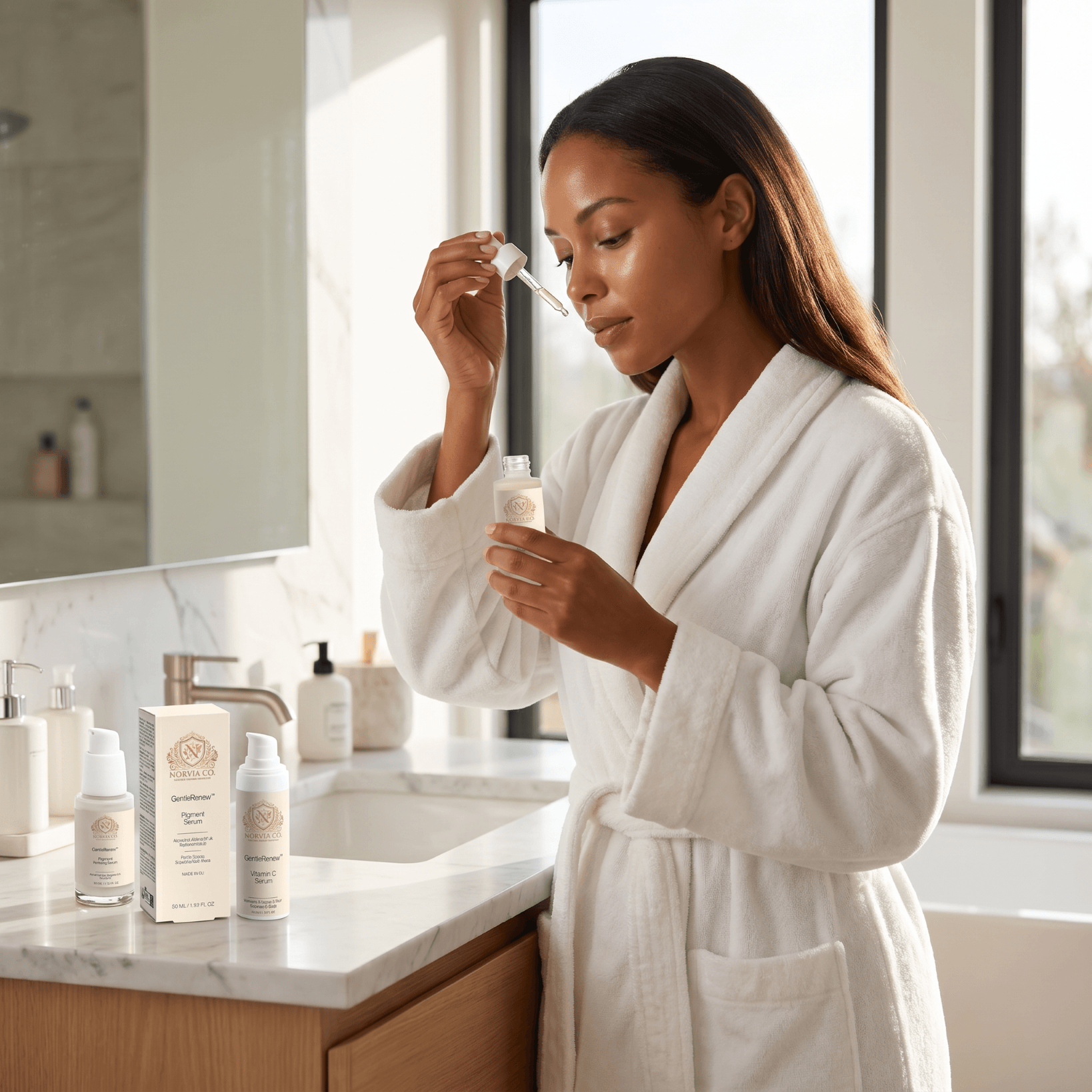 GentleRenew Dark Spot Routine Skincare Set with two serums for even skin tone and dark spot reduction