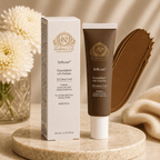 SoftLuxe Foundation with Peptides bottle showcasing lightweight, buildable coverage and natural finish