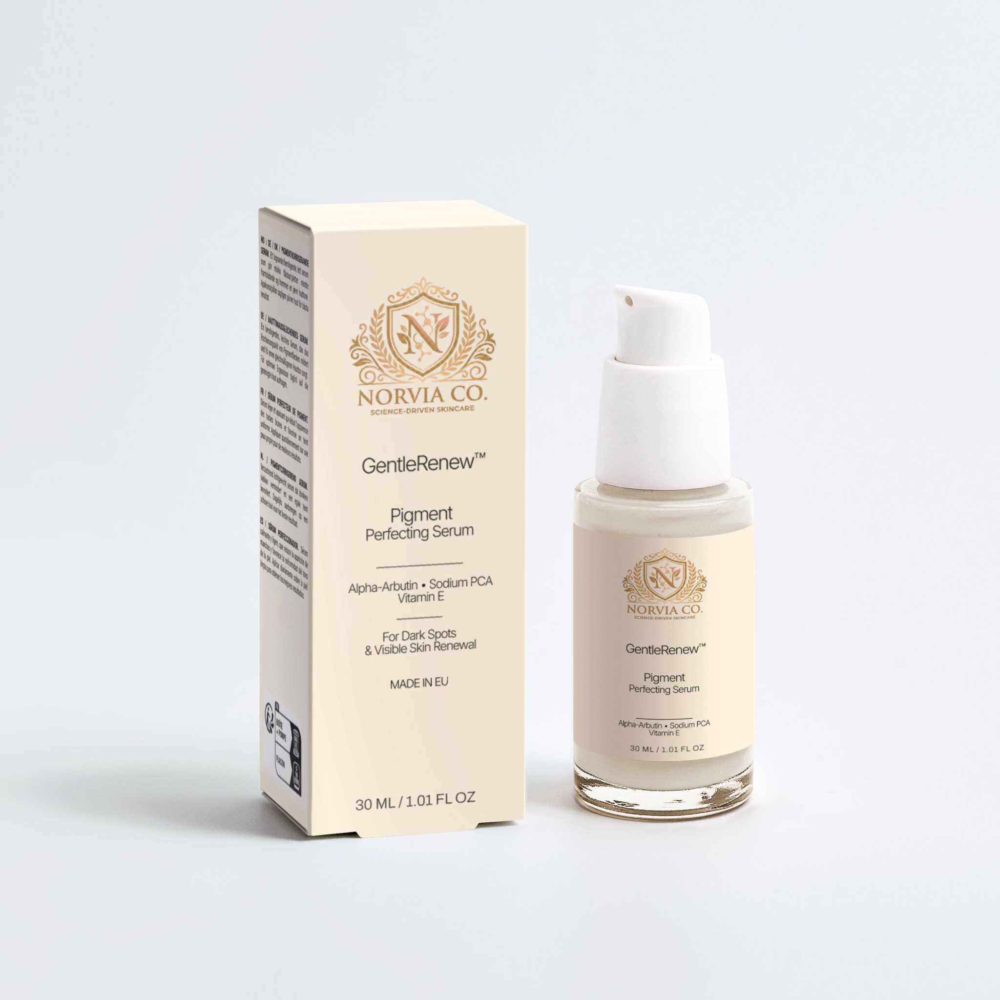 GentleRenew™ Dark Spot Routine skincare set with two serums for even skin tone and radiant complexion