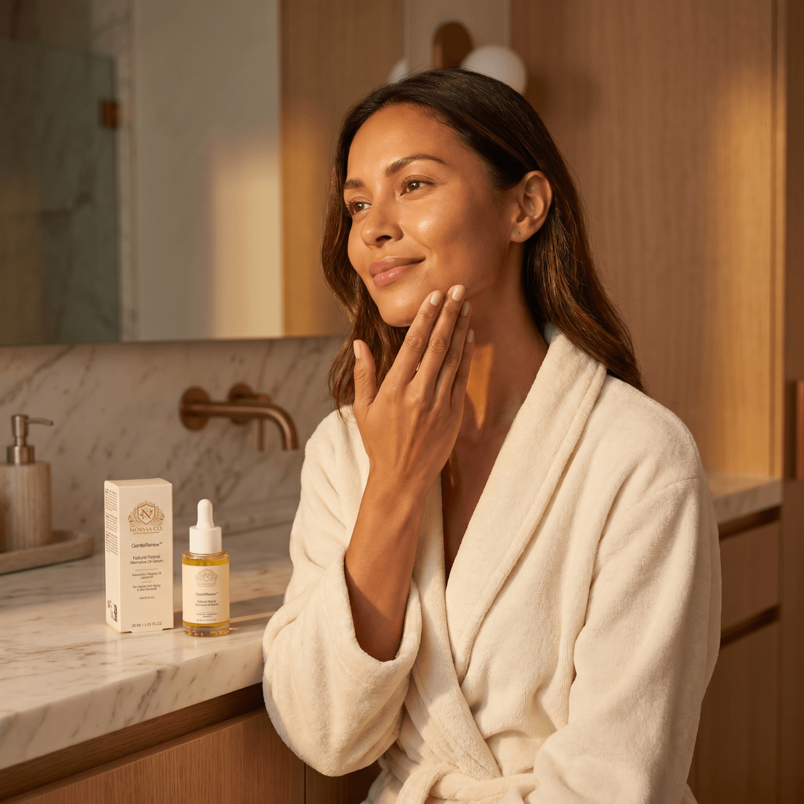 GentleRenew™ Retinol Alternative Oil Serum bottle for smooth, radiant skin with bakuchiol and nourishing oils