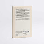 Caffeine Eye Patches in a beige rectangular carton, with dense multilingual product information and symbols printed on the back