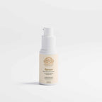 Eye serum for fine lines in a cream-colored bottle with a white pump and gold Renew label; Eye Serum for Fine Lines.