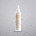 Facial Mist for Dry Skin in a slim white spray bottle with a cream label, gold crest and Balance Prebiotic Face Mist text