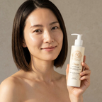 Woman holding Norvia Co. Clear Gel Cleanser
