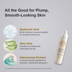 Hydrate Plumping Day Cream key ingredients: Hyaluronic Acid, Aloe Juice, Alteromonas Ferment