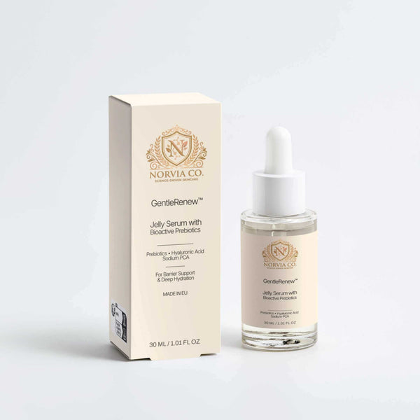 GentleRenew™ Hydrating Jelly Face Serum bottle with light gel texture for hydration and skin balance