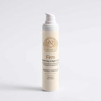 Peptide Face Cream in a pale ivory bottle with a white pump and gold Norvia branding, labeled Firm Day & Night Cream