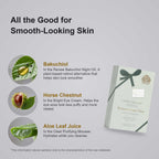 Rejuvenating Glow key ingredients: Bakuchiol, Horse Chestnut, Aloe Leaf Juice